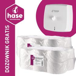Hase SMART Pakiet papier toaletowy 2W, 190m Celuloza, 24 rolki + podajnik GRATIS!
