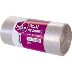 Hase worki na śmieci LDPE 120L/25szt. 9110 bezbarwne