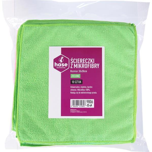 Hase ściereczki z mikrofibry 30x30cm 9806, 10 sztuk Zielone