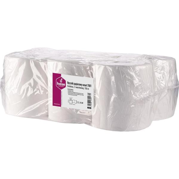 Hase ręczniki SMART 7001 2W, 150m biały Celuloza, 6 sztuk